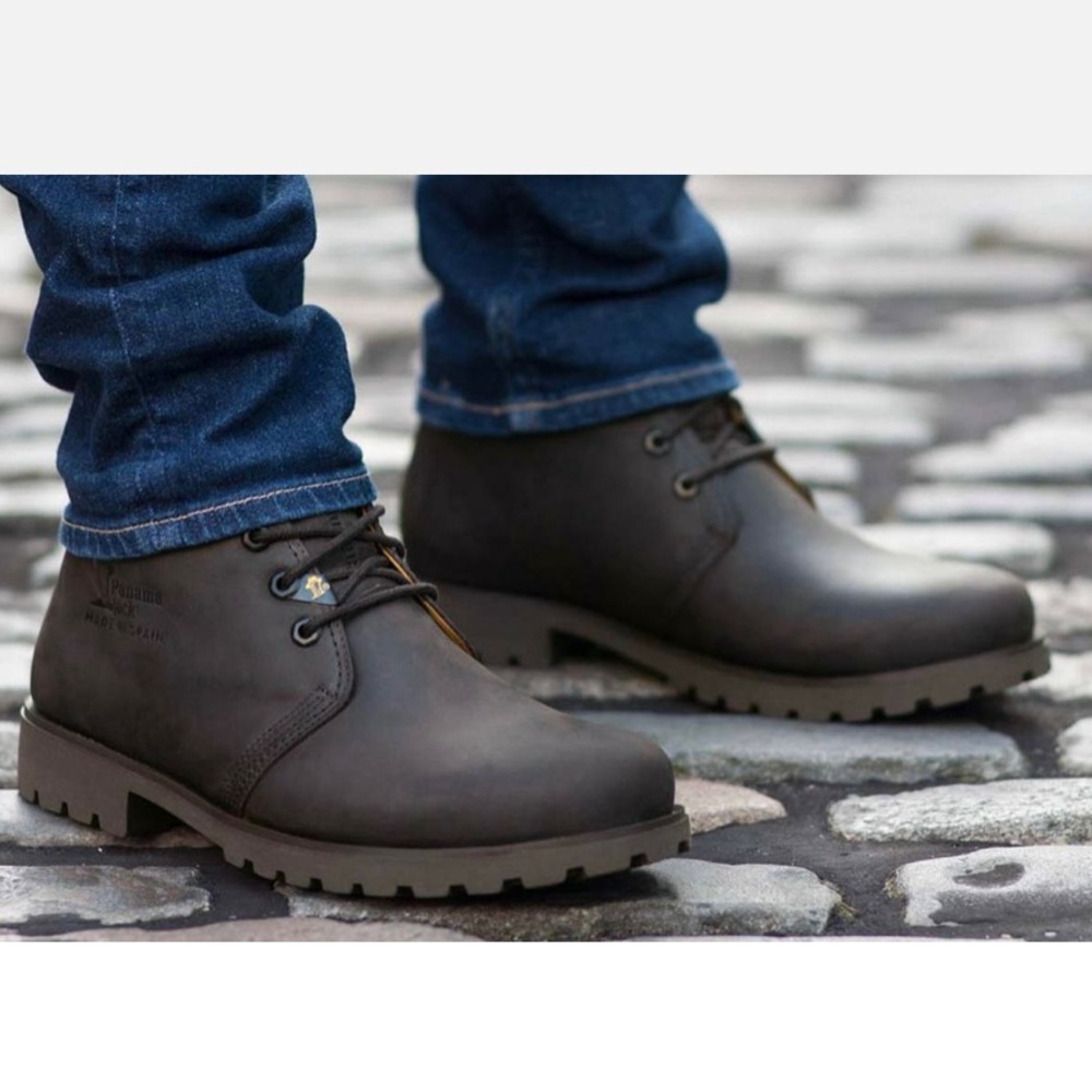 !SOLD! HAVANA JOE Dark Brown Leather Mr. Panama Jack Waxy Waterproof Ankle Boots - Picture 1 of 16